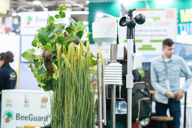 Visitors looking at products on the Agri'Tech stand