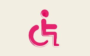 Infographic showing a person in a wheelchair